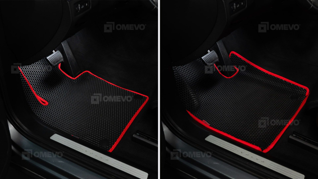 porównanie OMEVO EVA Dywaniki vs OMEVO 5D Pro czarne czarwone