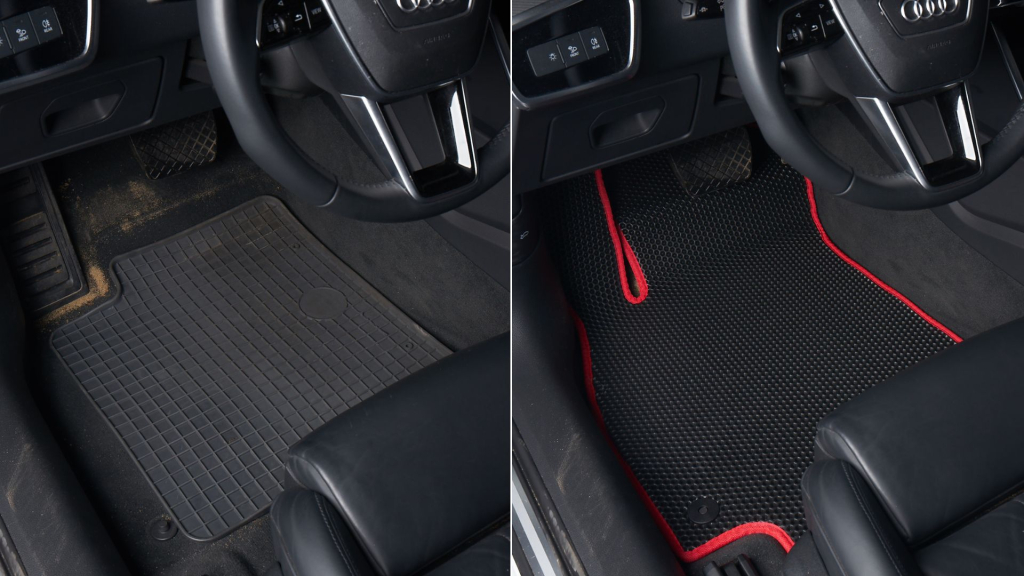 Standardowe gumowe dywaniki vs OMEVO EVA Dywaniki