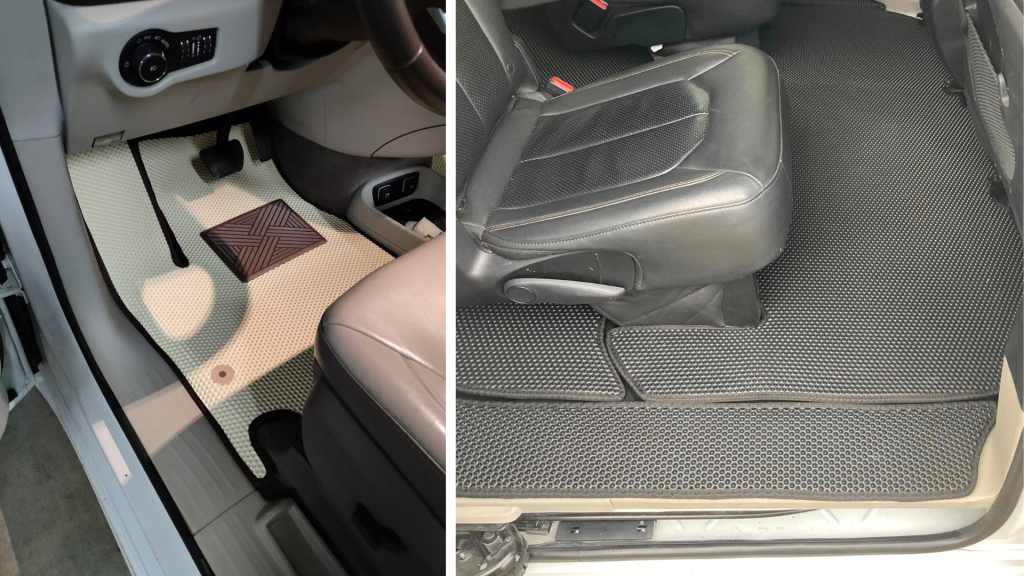 Omevo EVA Dywaniki do Chrysler Pacifica Dywanik Kierowcy oraz Dywanik drugiego rzędu 