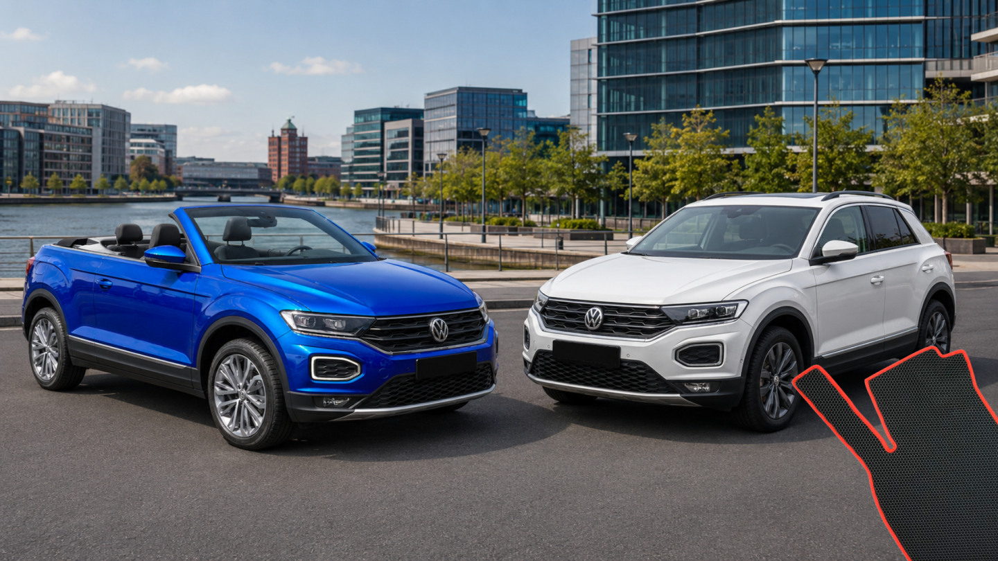 Dywaniki do Volkswagena T-Roc 1. generacji i T-Roc Cabrio — EVA, gumowe czy welurowe?