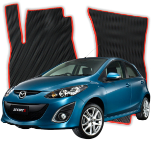 OMEVO EVA Dywaniki® do Mazda 2 DE/DH 2 gen Hatchback 5 drzwi (2007-2014)