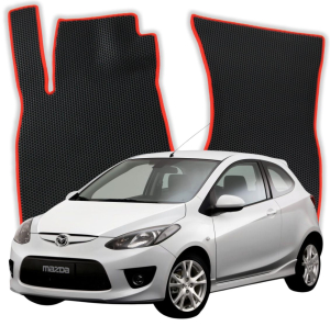 OMEVO EVA Dywaniki® do Mazda 2 DE/DH 2 gen Hatchback 3 drzwi (2007-2014)