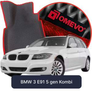 OMEVO 5D Pro EVA Dywaniki do BMW 3 E91 5 gen Kombi (2004-2012)
