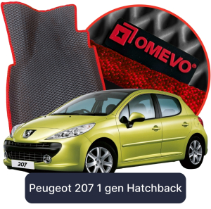 OMEVO 5D Pro EVA Dywaniki do Peugeot 207 1 gen Hatchback 5 drzwi (2006-2015)