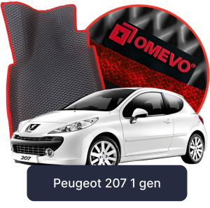 OMEVO 5D Pro EVA Dywaniki do Peugeot 207 1 gen Hatchback 3 drzwi (2006-2014)