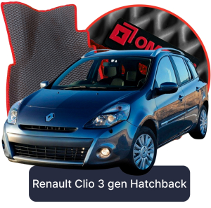 OMEVO 5D Pro EVA Dywaniki do Renault Clio poliftingowy (od 2009) 3 gen Hatchback 5 drzwi (2005-2012)
