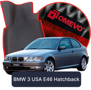 OMEVO 5D Pro EVA Dywaniki do BMW 3 USA E46 4 gen Hatchback 3 drzwi (1998-2007)