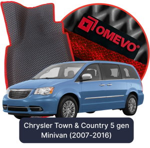 OMEVO 5D Pro EVA Dywaniki do Chrysler Town & Country 5 gen Minivan (2007-2016)
