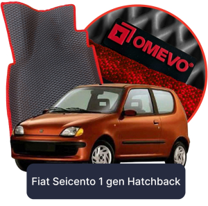 OMEVO 5D Pro EVA Dywaniki do Fiat Seicento 1 gen Hatchback 3 drzwi (1997-2010)