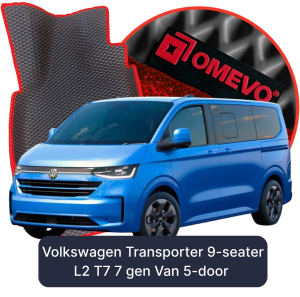 OMEVO 5D Pro EVA Dywaniki do Volkswagen Transporter 9-Osobowy L2 T7 7 gen Van 5 drzwi (2024-2025)