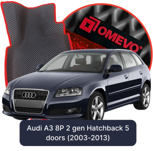 OMEVO 5D Pro EVA Dywaniki do Audi A3 8P 2 gen Hatchback 5 drzwi (2003-2013)