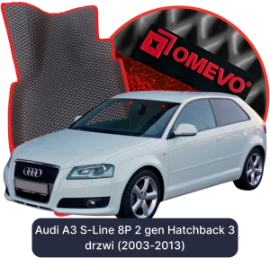 OMEVO 5D Pro EVA Dywaniki do Audi A3 S-Line 8P 2 gen Hatchback 3 drzwi (2003-2013)