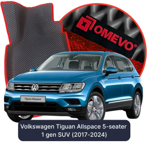 OMEVO 5D Pro EVA Dywaniki do Volkswagen Tiguan Allspace 5-osobowy 1 gen SUV (2017-2024)