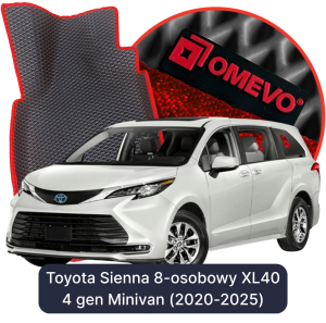 OMEVO 5D Pro EVA Dywaniki do Toyota Sienna 8-osobowy XL40 4 gen Minivan (2020-2025)