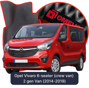 OMEVO 5D Pro EVA Dywaniki do Opel Vivaro 6- osobowy (brygadówka) 2 gen Van (2014-2019)
