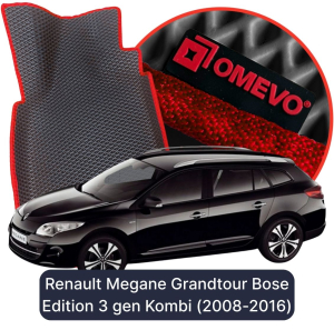 OMEVO 5D Pro EVA Dywaniki do Renault Megane Grandtour Bose Edition 3 gen Kombi (2008-2016)