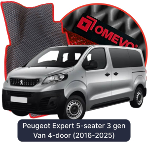 OMEVO 5D Pro EVA Dywaniki do Peugeot Expert 5-osobowy 3 gen Van 4 drzwi (2016-2025)