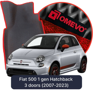 OMEVO 5D Pro EVA Dywaniki do Fiat 500 1 gen Hatchback 3 drzwi (2007-2023)