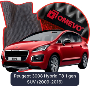 OMEVO 5D Pro EVA Dywaniki do Peugeot 3008 Hybryda T8 1 gen SUV (2009-2016)