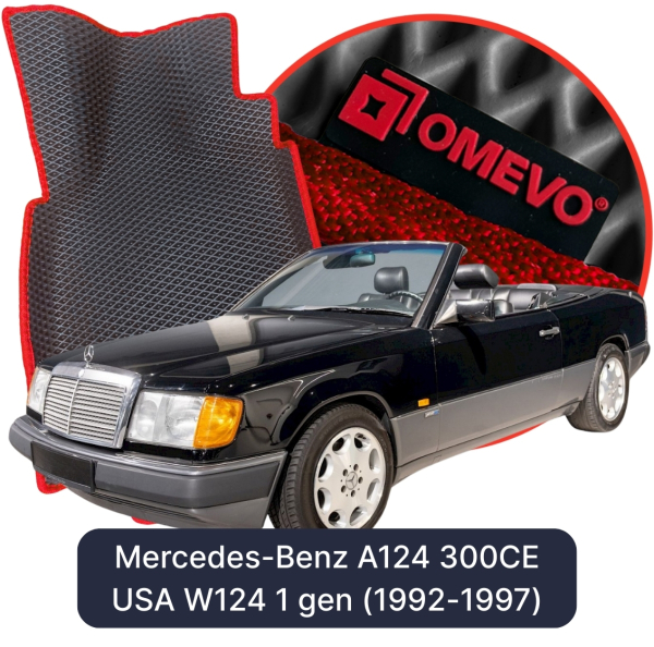 Dywaniki samochodowe EVA OMEVO do Mercedes-Benz A124 300CE USA W124 1 gen Cabrio (1992-1997)
