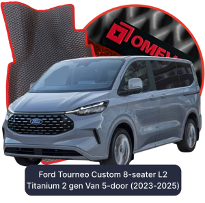 OMEVO 5D Pro EVA Dywaniki do Ford Tourneo Custom 8-osobowy L2 Titanium 2 gen Van 5 drzwi (2023-2026)