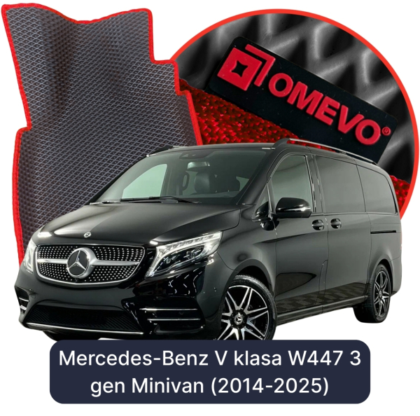 Dywaniki samochodowe EVA OMEVO do Mercedes-Benz V klasa W447 3 gen Minivan (2014-2026)