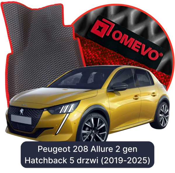 Dywaniki samochodowe EVA OMEVO do Peugeot 208 Allure 2 gen Hatchback 5 drzwi (2019-2026)