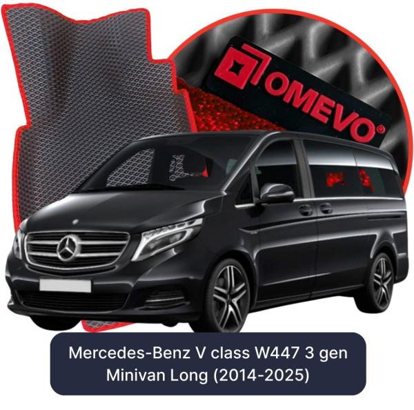 Dywaniki samochodowe EVA OMEVO do Mercedes-Benz V klasa W447 3 gen Minivan Long (2014-2026)