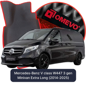 OMEVO 5D Pro EVA Dywaniki do Mercedes-Benz V klasa W447 3 gen Minivan Extra Long (2014-2025)