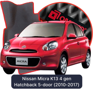 OMEVO 5D Pro EVA Dywaniki do Nissan Micra K13 4 gen Hatchback 5 drzwi (2010-2017)