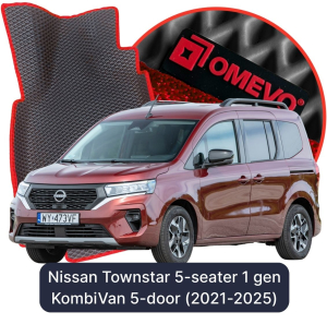 OMEVO 5D Pro EVA Dywaniki do Nissan Townstar 5-Osobowy 1 gen KombiVan 5 drzwi (2021-2026)