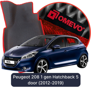 OMEVO 5D Pro EVA Dywaniki do Peugeot 208 1 gen Hatchback 5 drzwi (2012-2019)