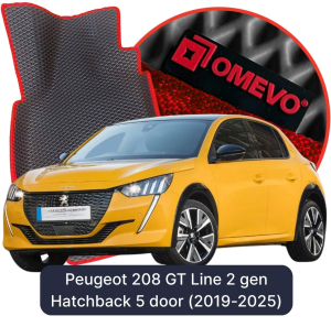 OMEVO 5D Pro EVA Dywaniki do Peugeot 208 GT Line 2 gen Hatchback 5 drzwi (2019-2025)