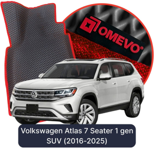 OMEVO 5D Pro EVA Dywaniki do Volkswagen Atlas 7-osobowy 1 gen SUV (2016-2025)