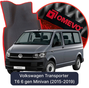 OMEVO 5D Pro EVA Dywaniki do Volkswagen Transporter 5-osobowy T6 6 gen Minivan (2015-2021)