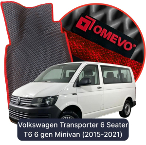 OMEVO 5D Pro EVA Dywaniki do Volkswagen Transporter 6-osobowy T6 6 gen Minivan (2015-2021)