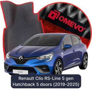OMEVO 5D Pro EVA Dywaniki do Renault Clio RS-Line 5 gen Hatchback 5 drzwi (2019-2025)