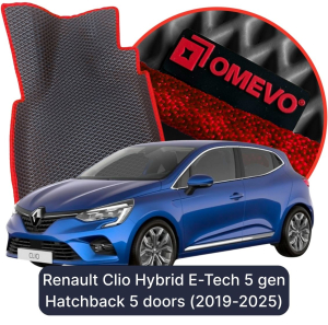 OMEVO 5D Pro EVA Dywaniki do Renault Clio Hybryda E-Tech 5 gen Hatchback 5 drzwi (2019-2025)