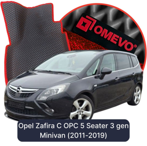 OMEVO 5D Pro EVA Dywaniki do Opel Zafira C OPC 5-osobowy 3 gen Minivan (2011-2019)