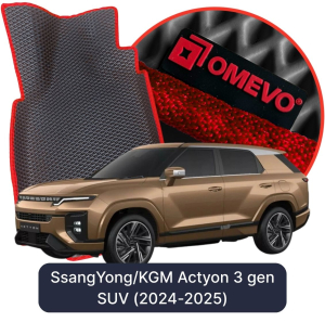 OMEVO 5D Pro EVA Dywaniki do SsangYong/KGM Actyon 3 gen SUV (2024-2025)