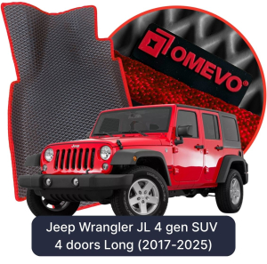 OMEVO 5D Pro EVA Dywaniki do Jeep Wrangler JL 4 gen SUV 4 drzwi Long (2017-2025)