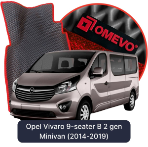 OMEVO 5D Pro EVA Dywaniki do Opel Vivaro 9-osobowy B 2 gen Minivan (2014-2019)