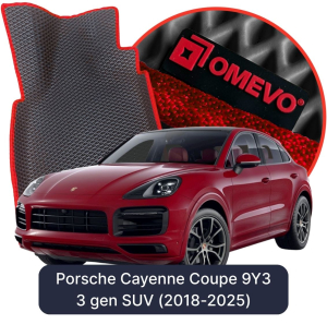 OMEVO 5D Pro EVA Dywaniki do Porsche Cayenne Coupe 9Y3 3 gen SUV (2018-2025)
