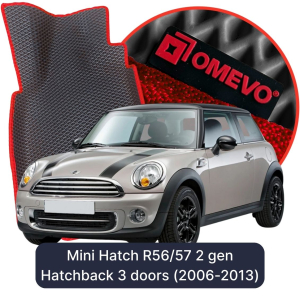 OMEVO 5D Pro EVA Dywaniki do Mini Hatch R56/57 2 gen Hatchback 3 drzwi (2006-2013)