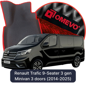 OMEVO 5D Pro EVA Dywaniki do Renault Trafic 9-osobowy 3 gen Minivan 3 drzwi (2014-2025)