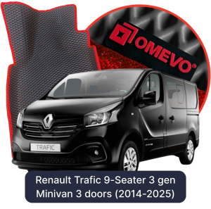 OMEVO 5D Pro EVA Dywaniki do Renault Trafic 8-osobowy 3 gen Van 4 drzwi (2014-2025)