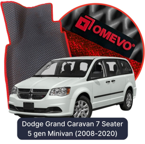 OMEVO 5D Pro EVA Dywaniki do  Dodge Grand Caravan 7-osobowy 5 gen Minivan (2008-2020)
