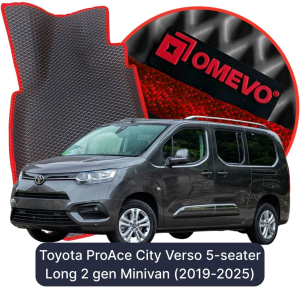 OMEVO 5D Pro EVA Dywaniki do Toyota ProAce City Verso 5-osobowy Long 2 gen Minivan (2019-2025)
