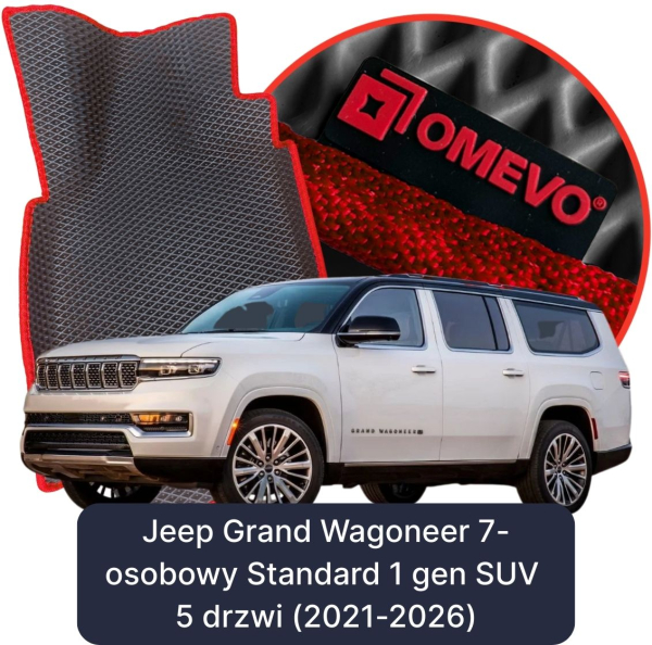 Dywaniki samochodowe EVA OMEVO do Jeep Grand Wagoneer 7-osobowy Standard 1 gen SUV 5 drzwi (2021-2026)