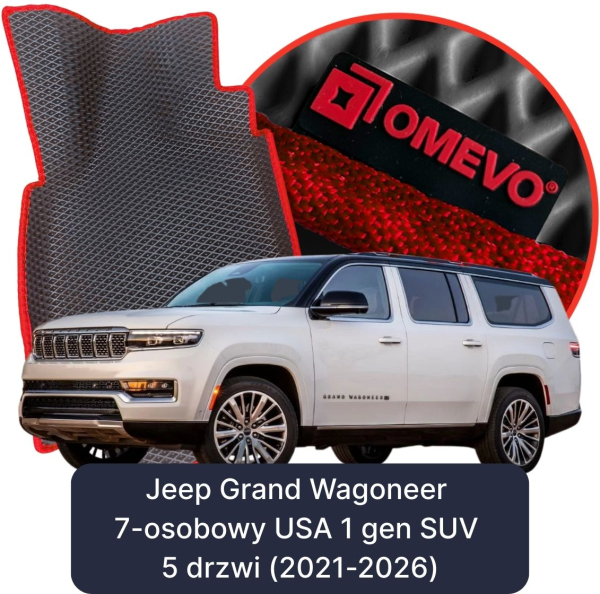Dywaniki samochodowe EVA OMEVO do Jeep Grand Wagoneer 7-osobowy USA 1 gen SUV 5 drzwi (2021-2026)